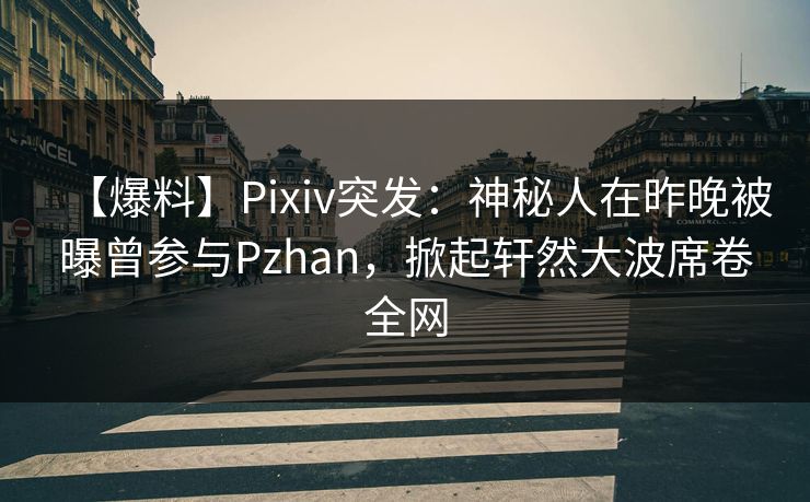 【爆料】Pixiv突发：神秘人在昨晚被曝曾参与Pzhan，掀起轩然大波席卷全网