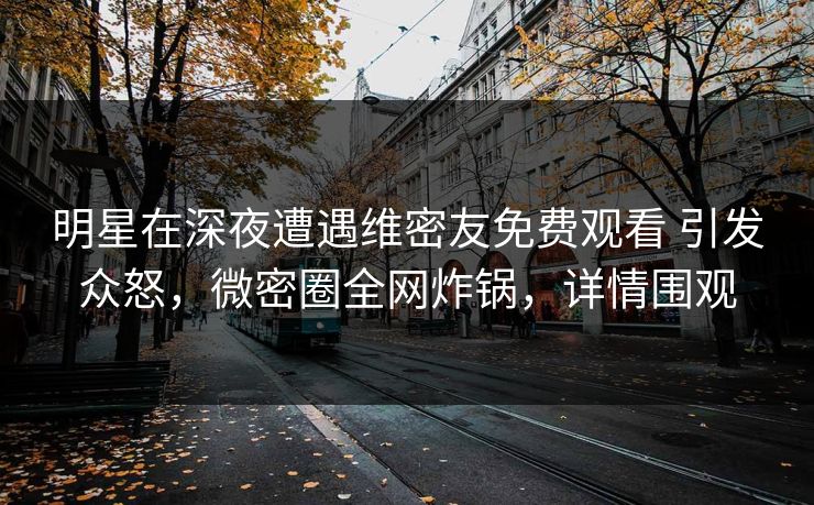 明星在深夜遭遇维密友免费观看 引发众怒,微密圈全网炸锅,详情围观 明星在深夜遭遇维密友免费观看 引发众怒,微密圈全网炸锅,详情围观